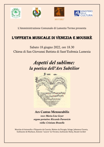 L'Offerta Musicale di Venezia - la poetica dell'Ars Subtilior